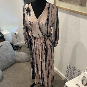 Young Fabulous & Broke Black and Cream High Low Dress